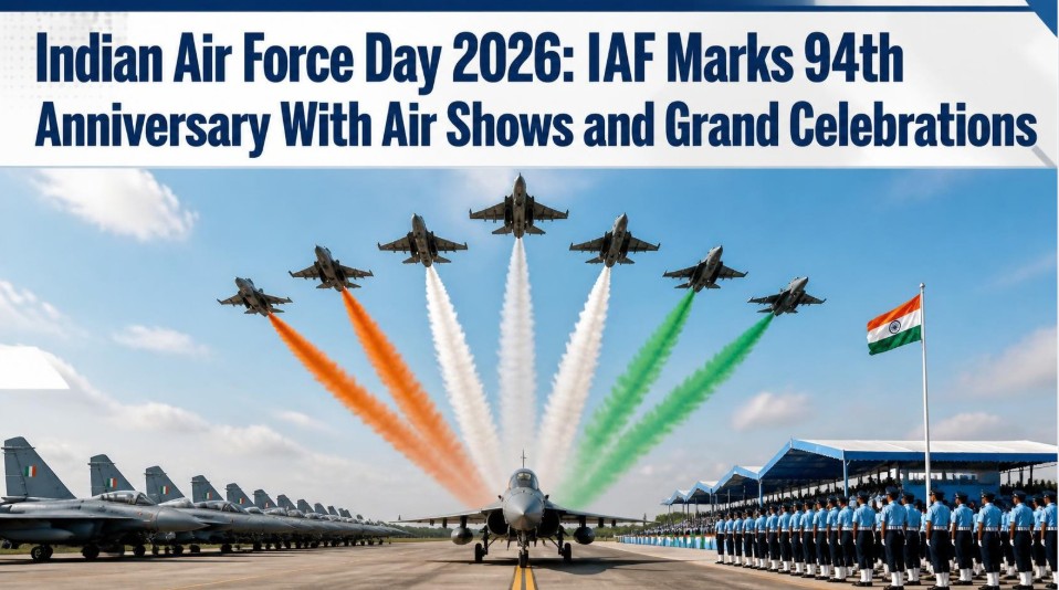 Indian Air Force Day 2026: IAF Marks 94th Anniversary With Air Shows and Grand Celebrations